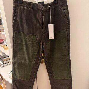 Saturdays NYC Morris Cord Pant – Black Olive – Size 33